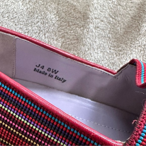 SAS Becky Slip On Wedge Multi Colored Stripe Size 8W - Picture 9 of 10